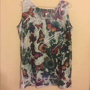 HarveBenard sport plus 2X butterfly sleeveless top